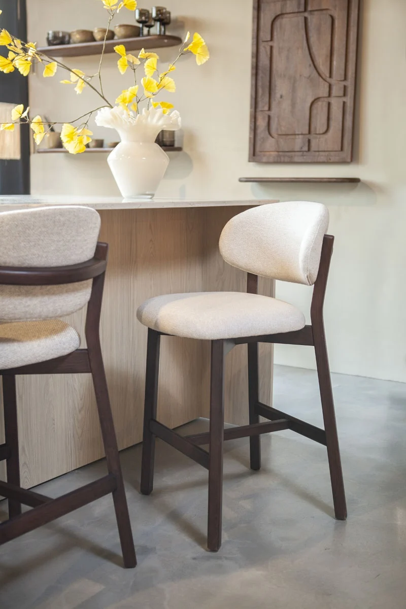 Pusbario kėdė Mikky brown - beige Moon 96258 3 Pusbario kėė, Lima Design, Prekiniai ženklai, Eleonora, Valgomojo kėdė