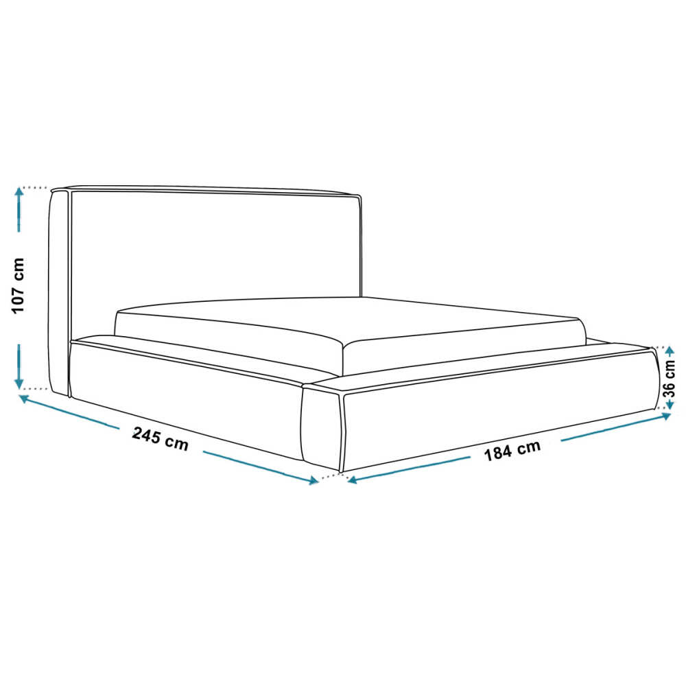 Miegamojo lova Aura Premium, Lima Design, liminte, Individualiai gaminamas baldas, Miegamojo lova