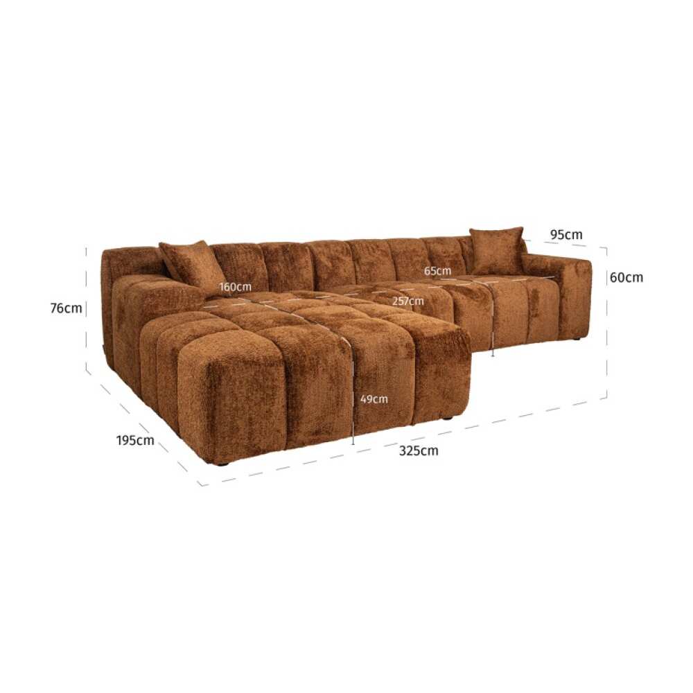 Sofa CUBE - šezlongas kairė, Lima Design, Svetainės baldai, Richmond interiors,