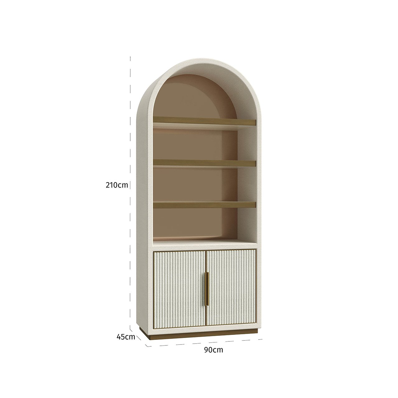 Spinta Tivoli with arched top 2-durys 3-shelves 4 Spinta Tivoli with arched top 2-durys 3-shelves - Image 4