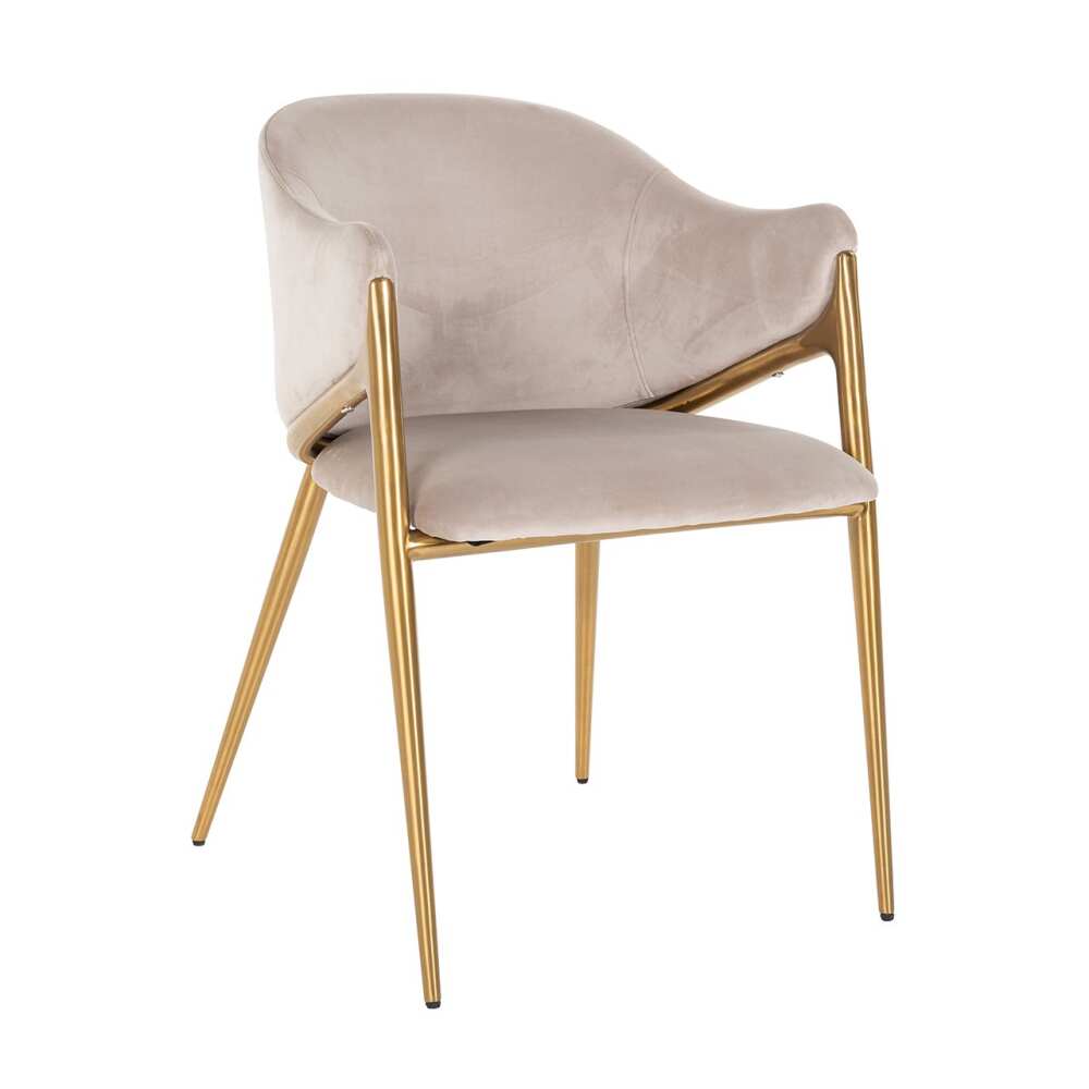 Valgomojo kėdė Gwen khaki velvet fire retardant