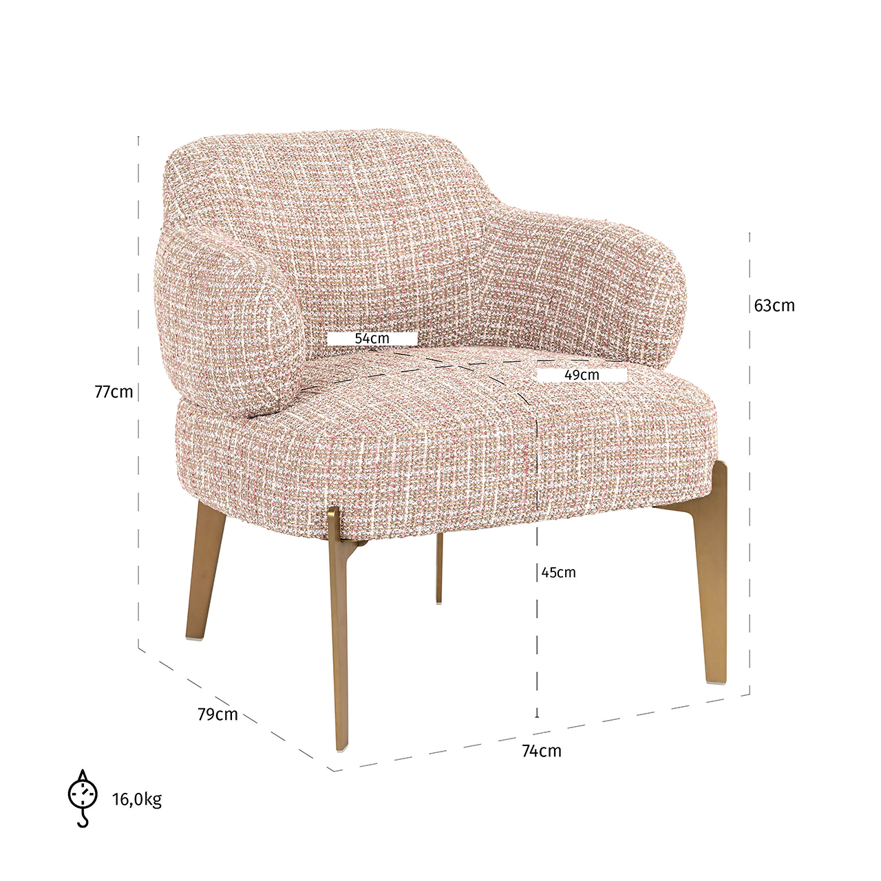 Fotelis Venus trendy rose 5 Fotelis Venus trendy rose - Image 5