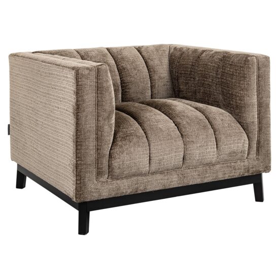 Fotelis Beaudy stone chenille fire retardant