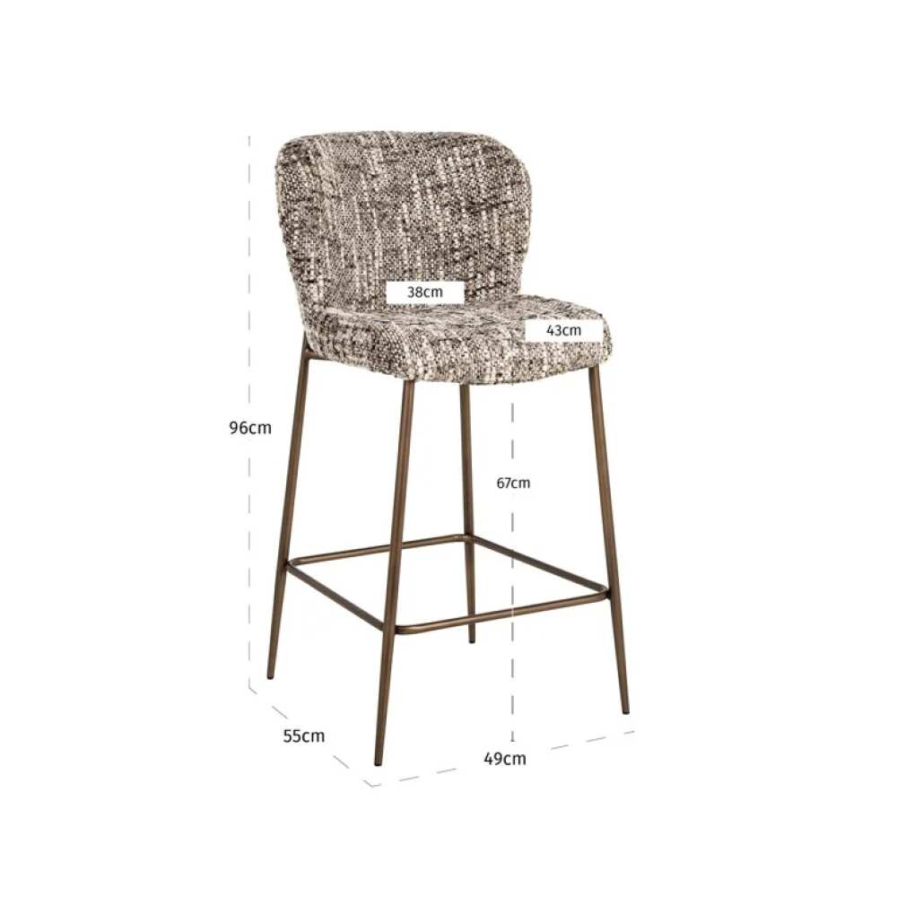 Pusbario kėdė Darby (Kopija), Lima Design, Negrąžinami baldai, Richmond interiors, Pusbario kėdė