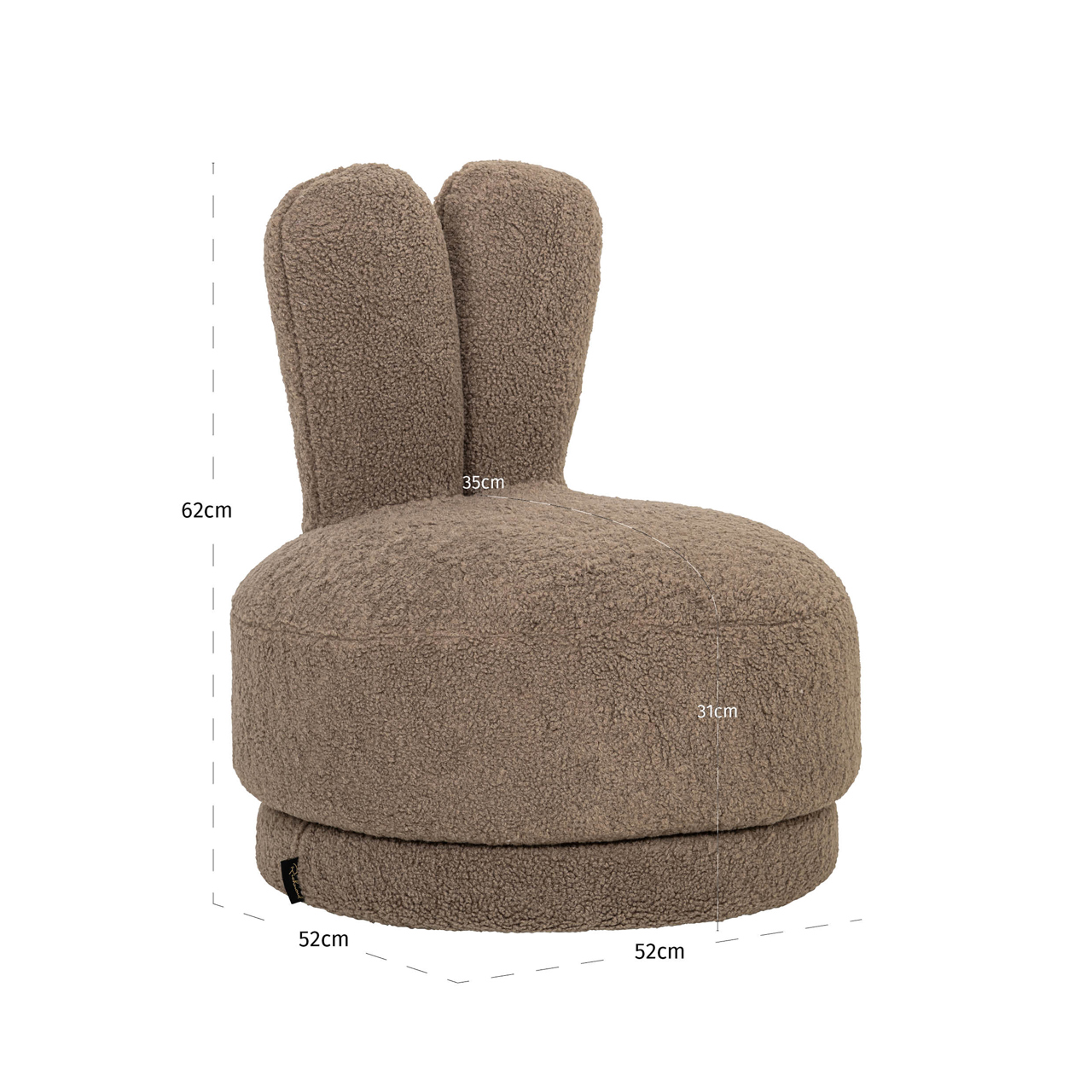 Vaikiškas fotelis Bunny su sukimosi funkcija 3 Fotelis Dalara (Kopija), Lima Design, Minkštieji baldai, Richmond interiors,
