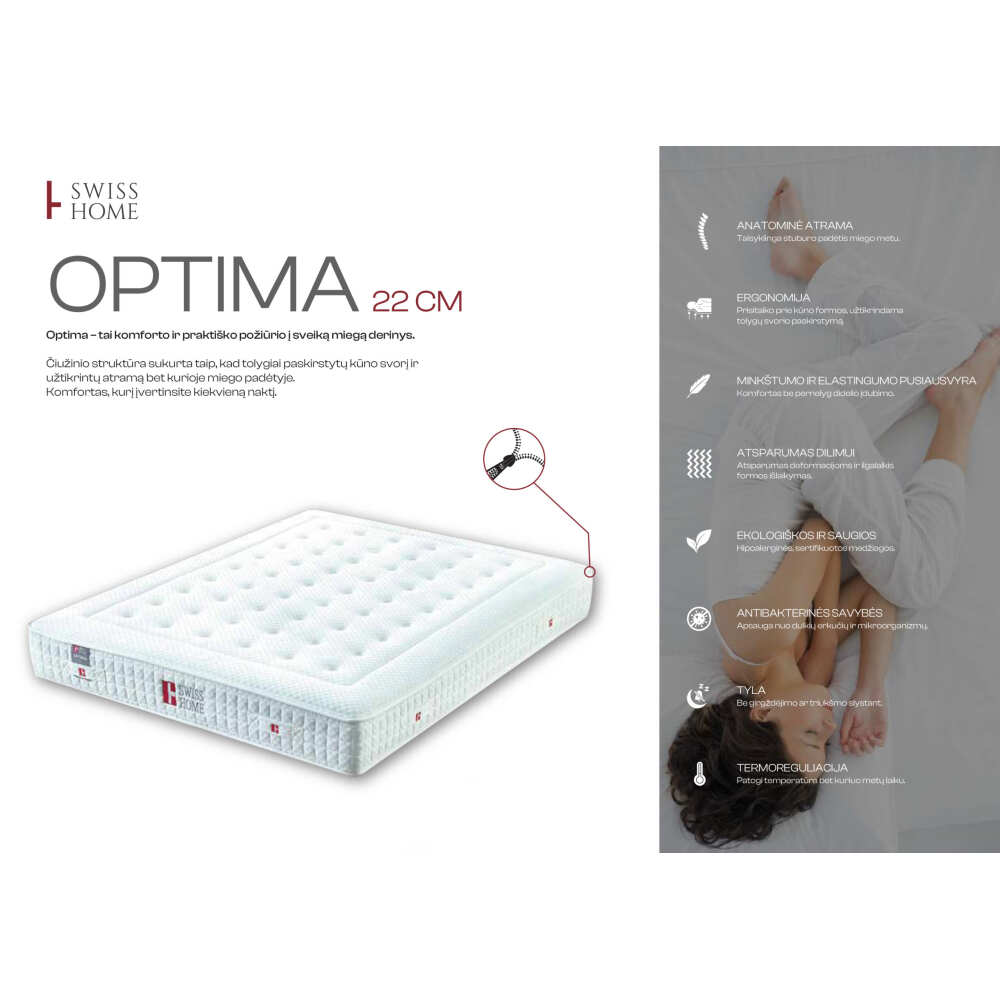 Čiužinys Optima, Lima Design, Čiužiniai, greitas 3-5, čiužinys