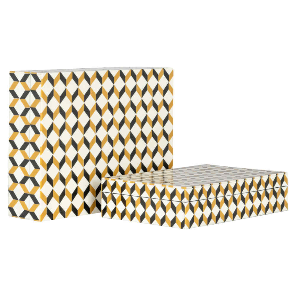 Dėžutė Frences juoda/auksinė (Set of 2)
