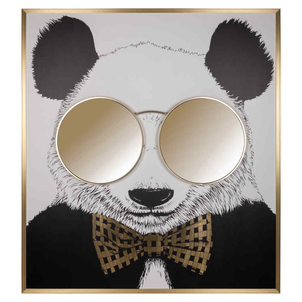 Sienų dekoracija Panda juoda/auksinė