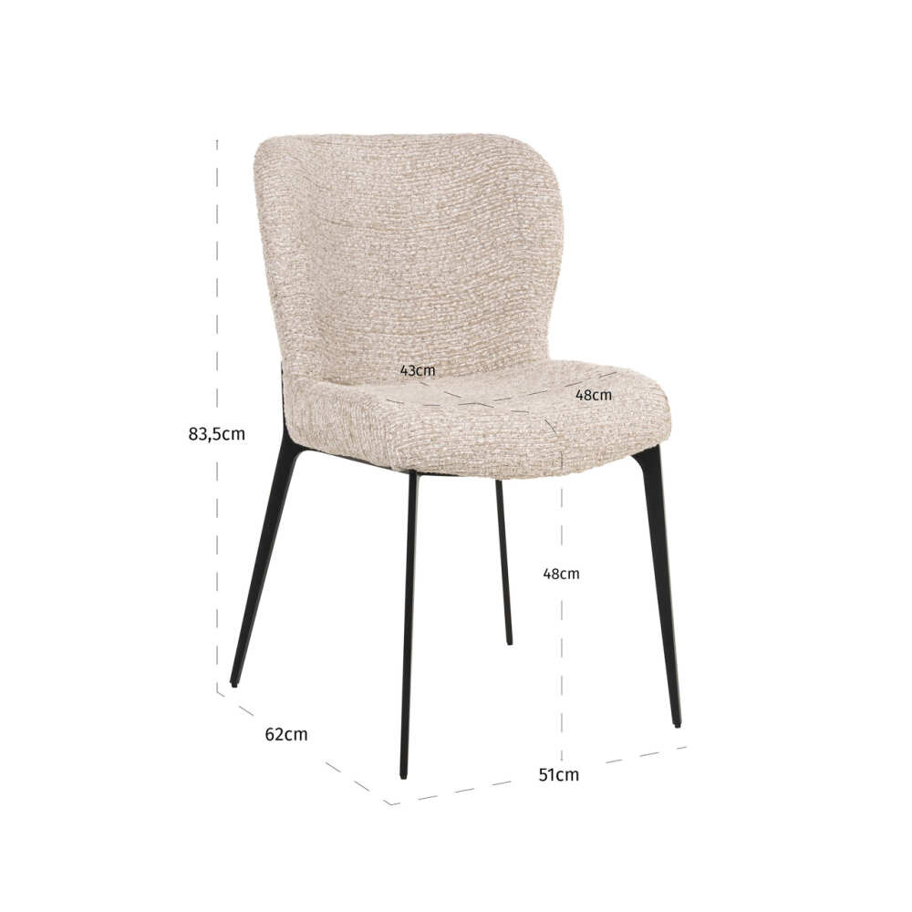 Valgomojo kėdė Odarby cognac fusion (Kopija), Lima Design, Negrąžinami baldai, Richmond interiors,