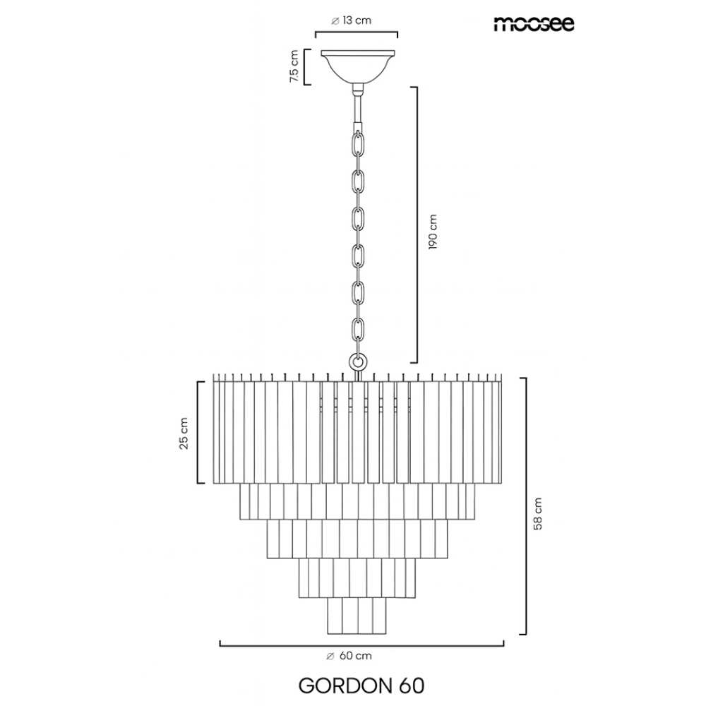 MOOSEE GORDON 60 auksinis pakabinamas šviestuvas, Lima Design, isankstiniai, Greitas pristatymas, Pakabinamas šviestuvas