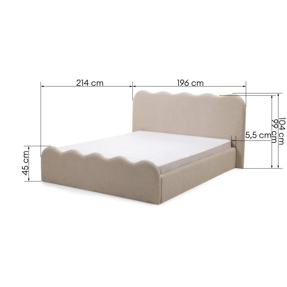 Miegamojo lova Tulla 160x200, Lima Design, limts, Individualiai gaminamas baldas, miegamojo lova