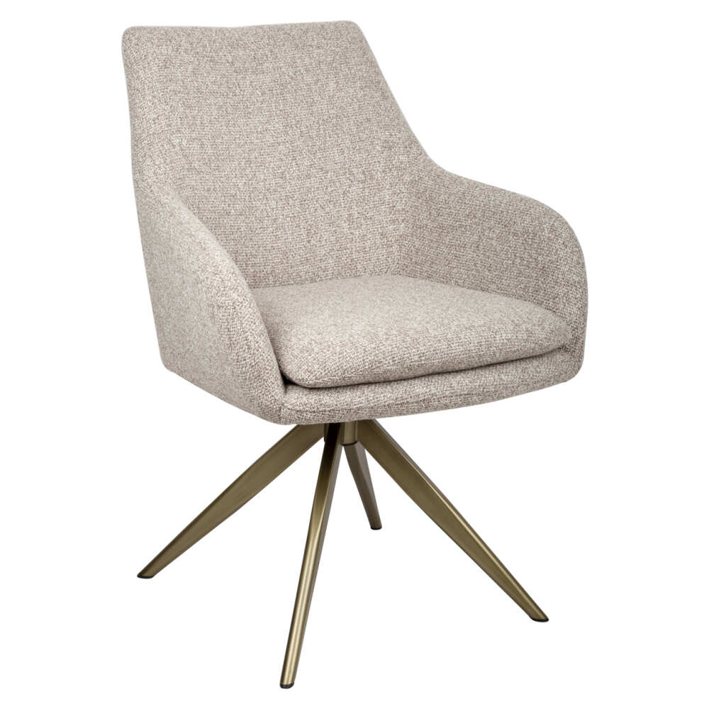 Sukama valgomojo kėdė Lisonne Cayenne Brown Fire Retardant su porankiais Richmond Interiors