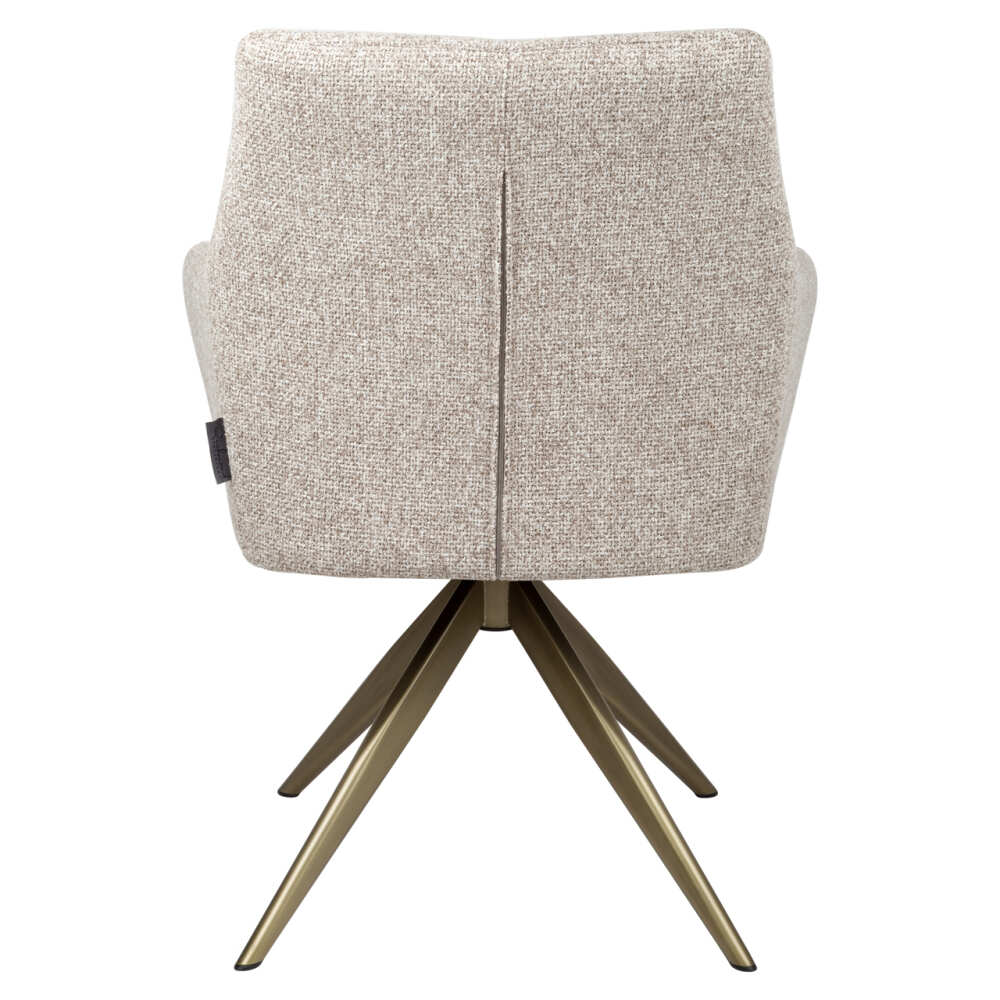Sukama valgomojo kėdė Lisonne Cayenne Brown Fire Retardant su porankiais Richmond Interiors