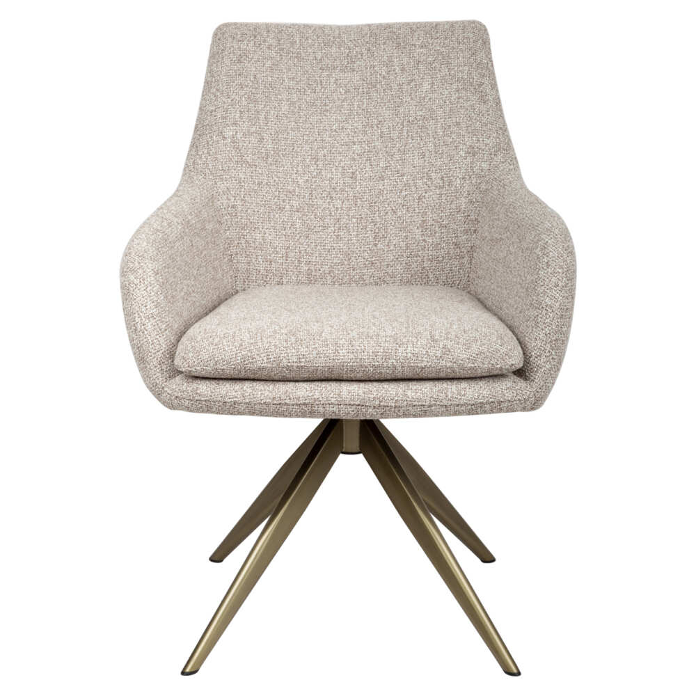 Sukama valgomojo kėdė Lisonne Cayenne Brown Fire Retardant su porankiais Richmond Interiors