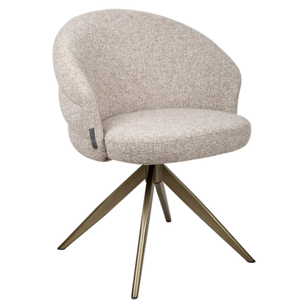 Sukama valgomojo kėdė Zendaya Cayenne Brown Fire Retardant su porankiais Richmond Interiors