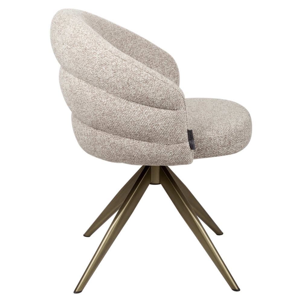 Sukama valgomojo kėdė Zendaya Cayenne Brown Fire Retardant su porankiais Richmond Interiors
