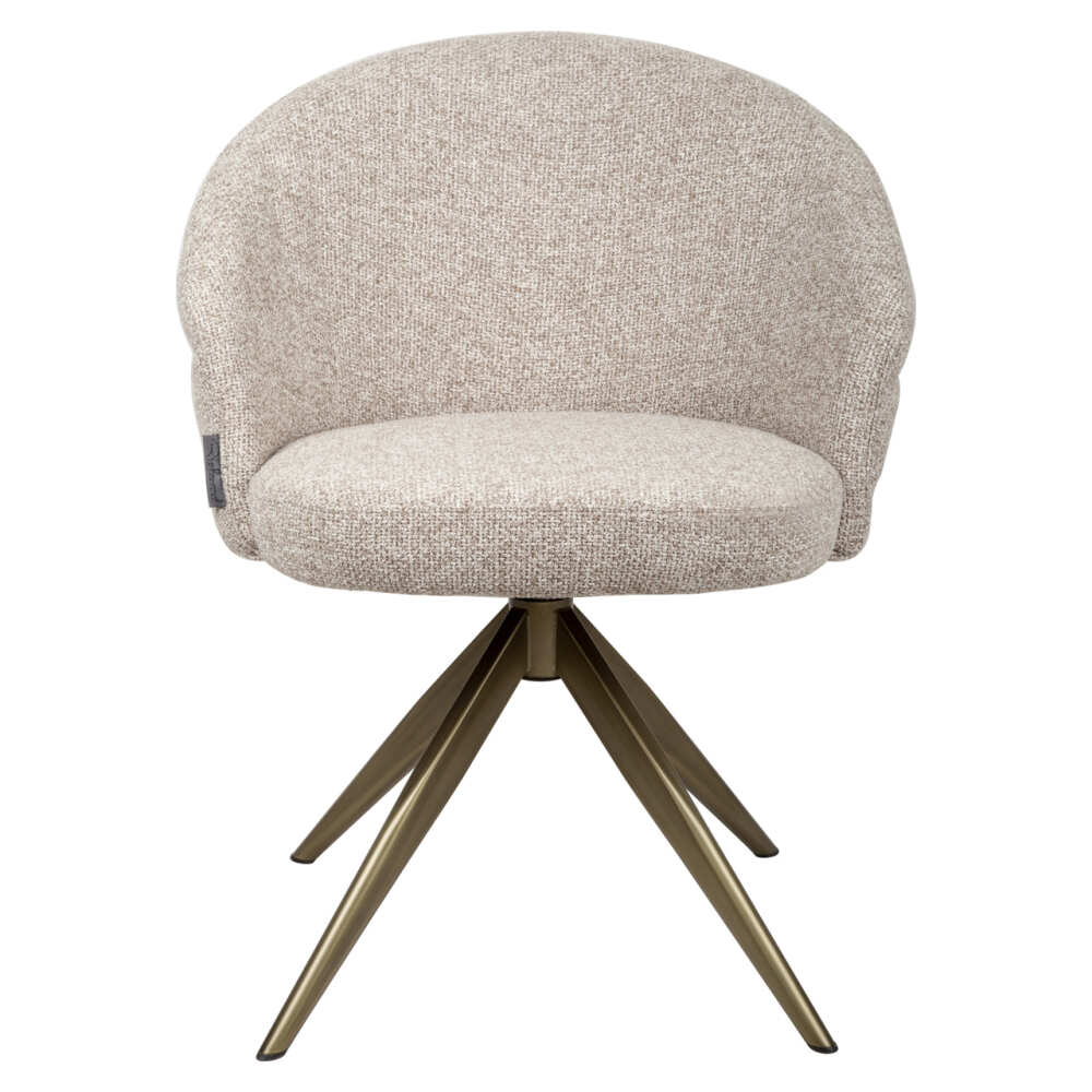 Sukama valgomojo kėdė Zendaya Cayenne Brown Fire Retardant su porankiais Richmond Interiors