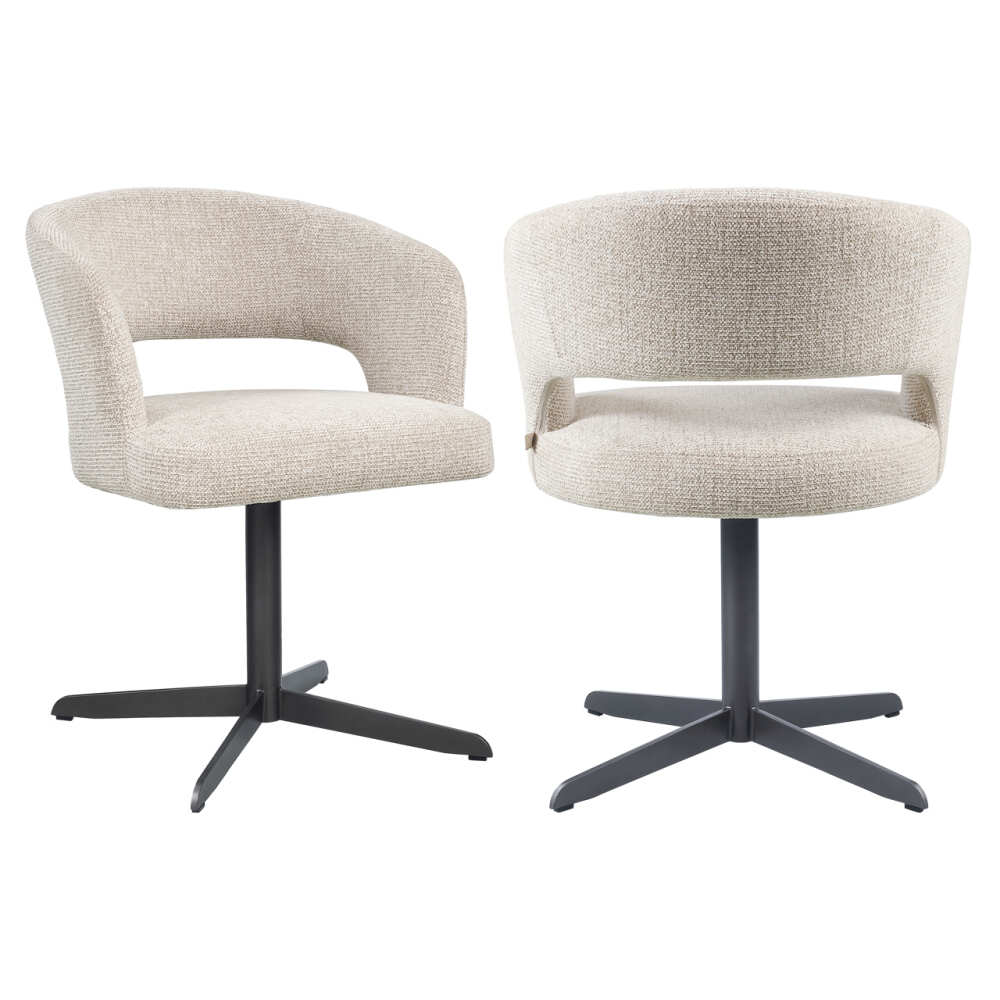 Valgomojo kėdė Blanca Natural Fancy Fire Retardant su porankiais Richmond Interiors