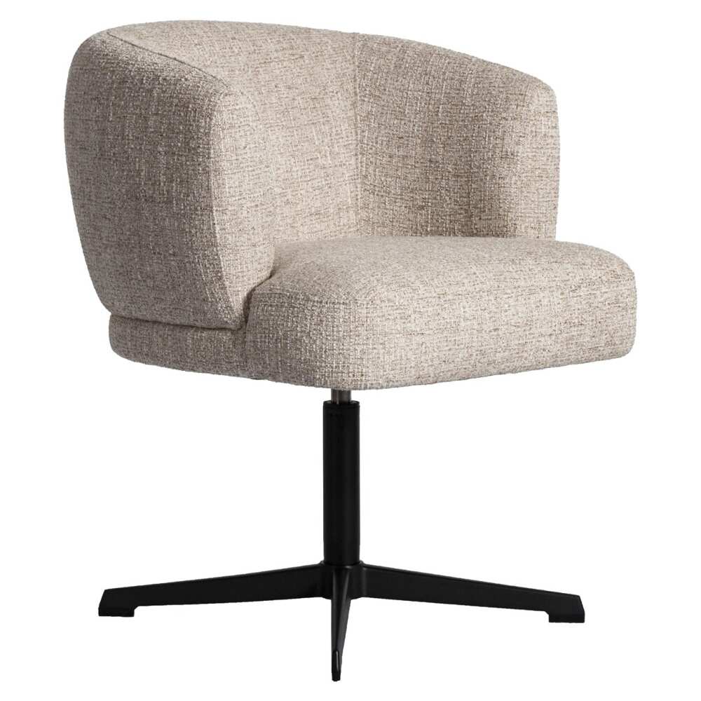 Sukama valgomojo kėdė Dinan Cream Tweed Fire Retardant su porankiais Richmond Interiors