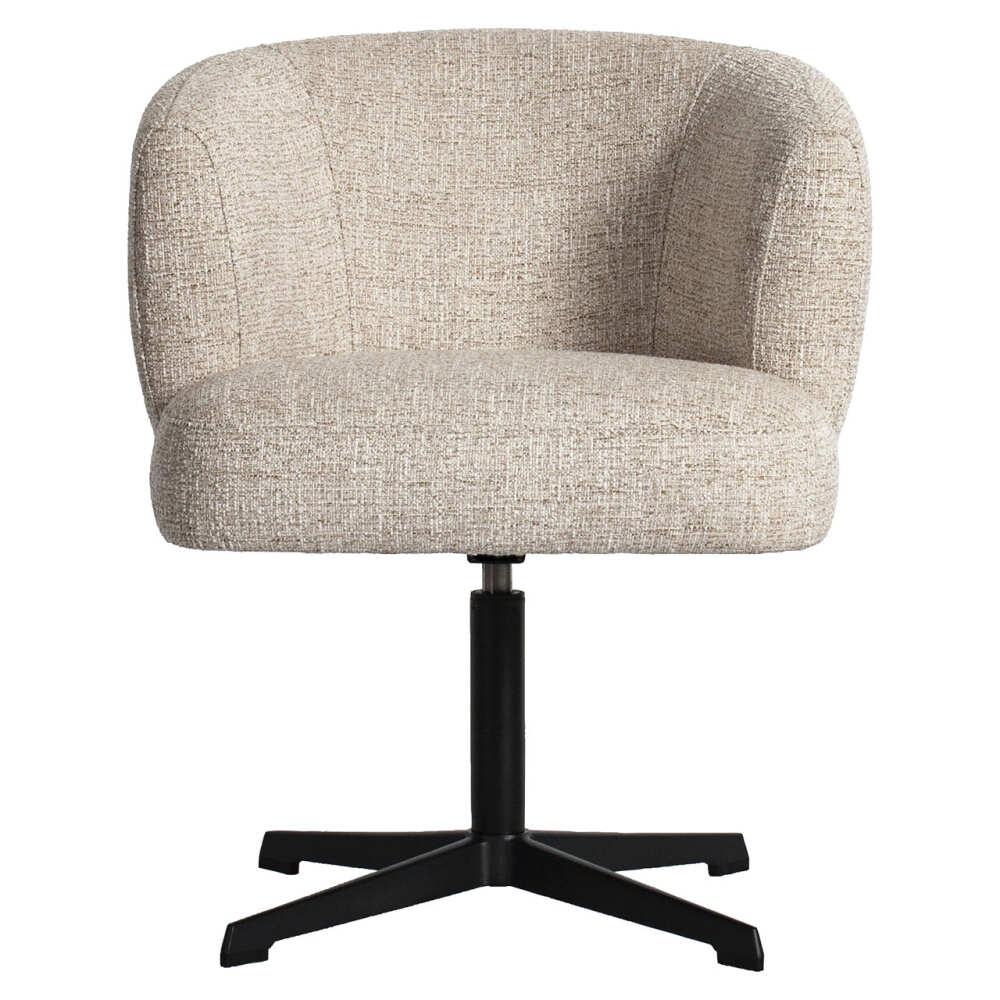 Sukama valgomojo kėdė Dinan Cream Tweed Fire Retardant su porankiais Richmond Interiors