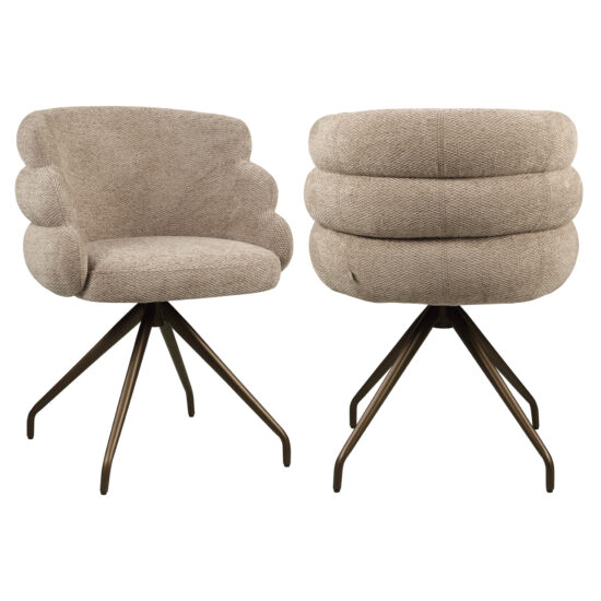 Valgomojo kėdė Kayla mocca boldweave swivel