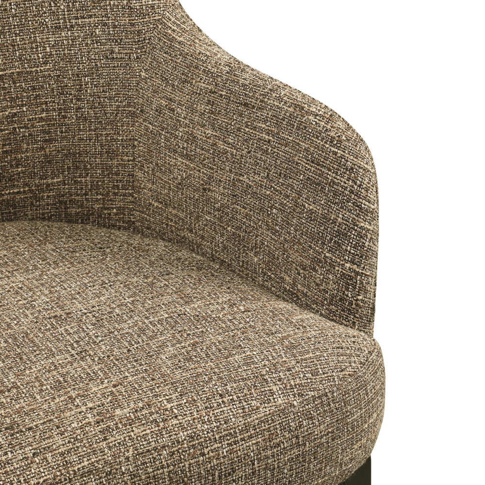Valgomojo kėdė Hadley Brown Tweed Fire Retardant su porankiais Richmond Interiors