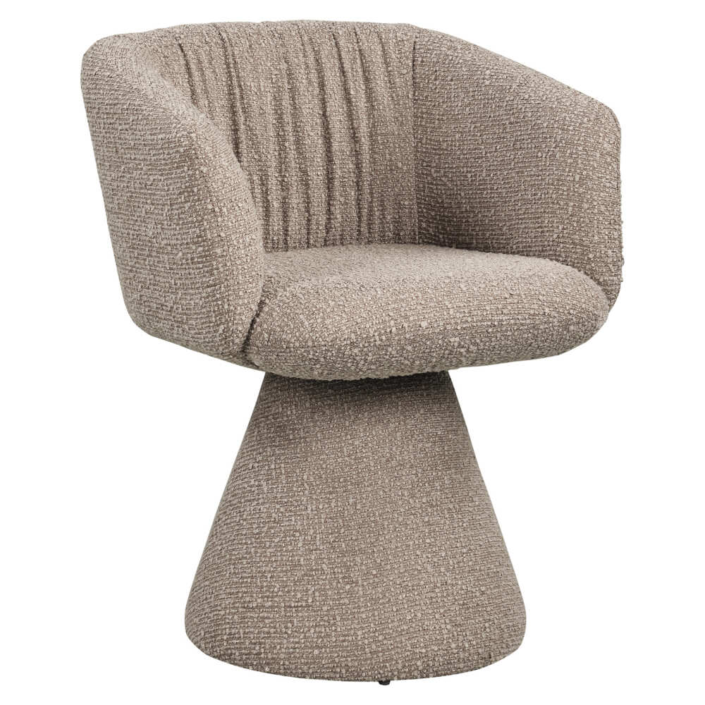 Sukama valgomojo kėdė Madeline Mocca Chunky Fire Retardant su porankiais Richmond Interiors