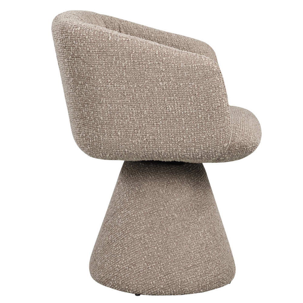 Sukama valgomojo kėdė Madeline Mocca Chunky Fire Retardant su porankiais Richmond Interiors