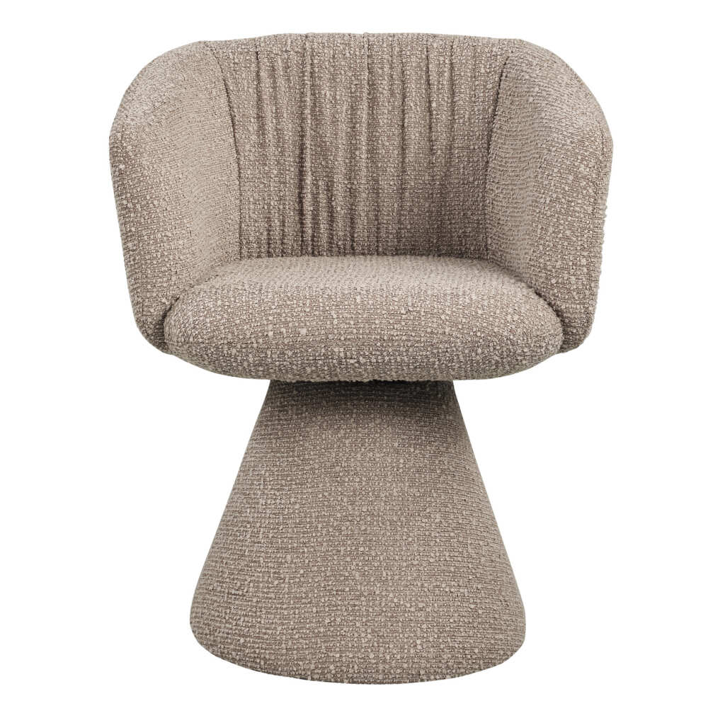 Sukama valgomojo kėdė Madeline Mocca Chunky Fire Retardant su porankiais Richmond Interiors