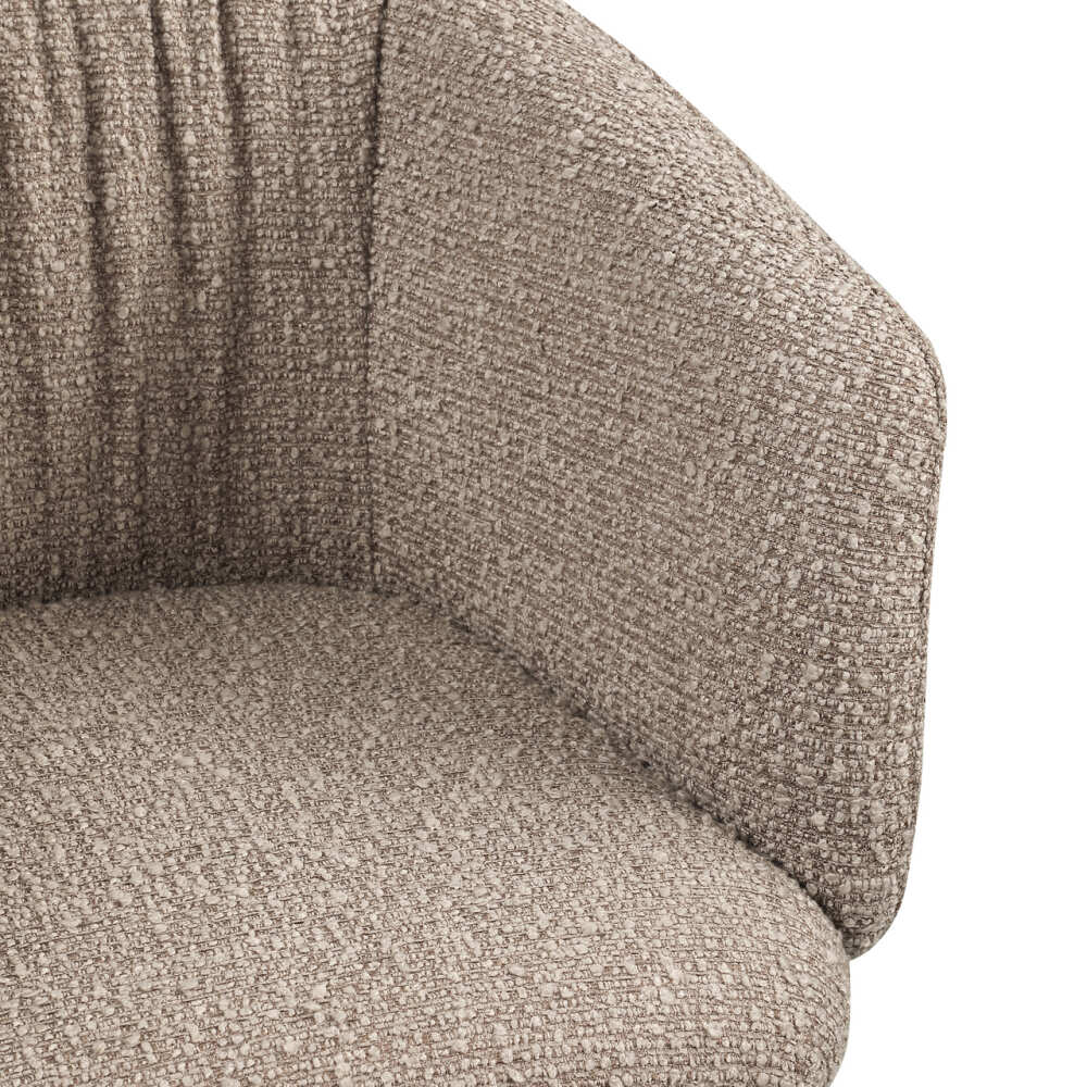 Sukama valgomojo kėdė Madeline Mocca Chunky Fire Retardant su porankiais Richmond Interiors