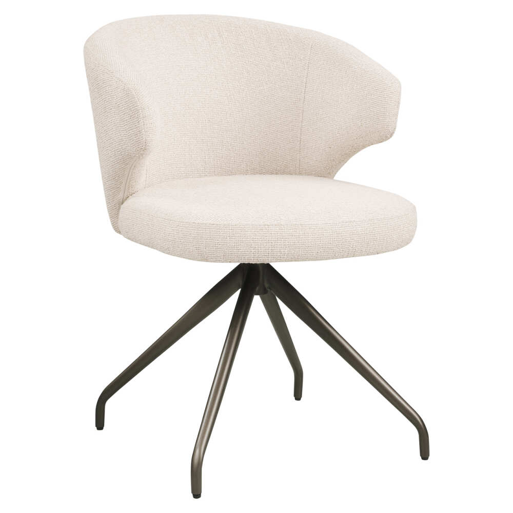 Sukama valgomojo kėdė Milly Biscotti 360° Swivel Fire Retardant su porankiais Richmond Interiors