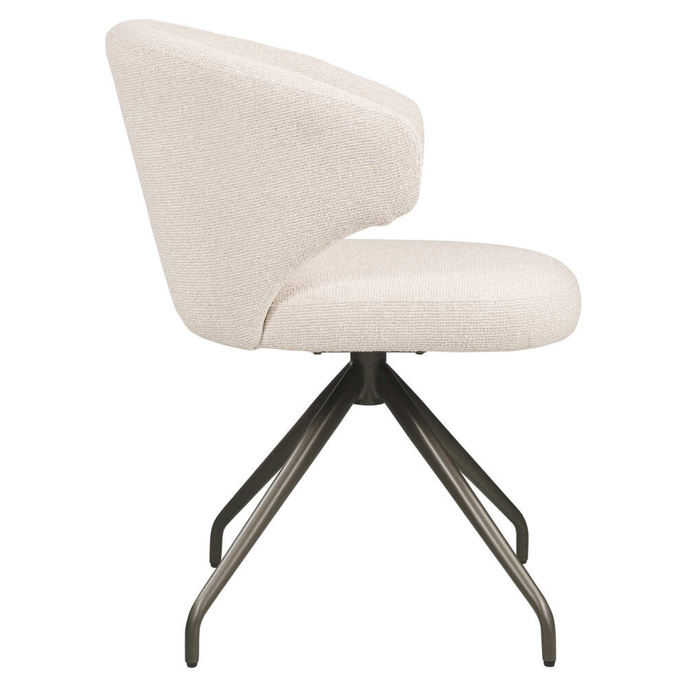 Sukama valgomojo kėdė Milly Biscotti 360° Swivel Fire Retardant su porankiais Richmond Interiors