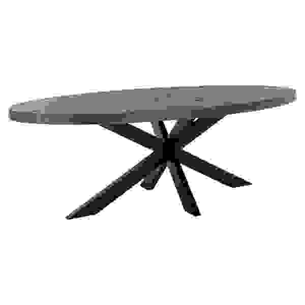 Valgomojo stalas Watson tamsiai rudas/juodas 235 cm