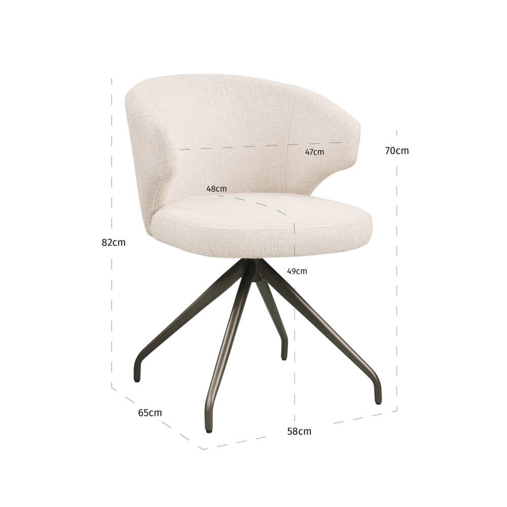 Valgomojo kėdė Milly Biscotti Swivel FR, Lima Design, Prekiniai ženklai, Richmond interiors,