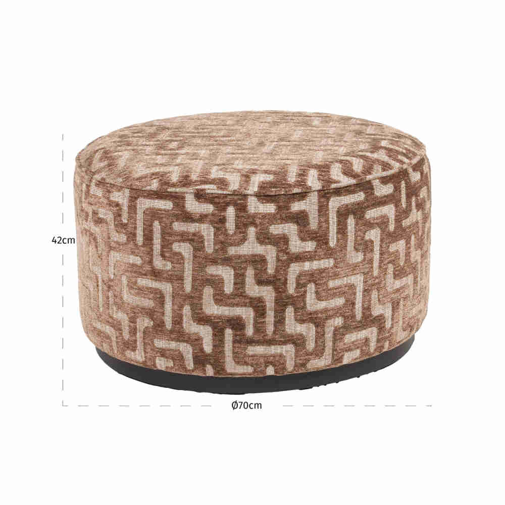 Pufas Lexie beige chevron 70Ø (Kopija), Lima Design, Minkštieji baldai, Richmond interiors, pufas