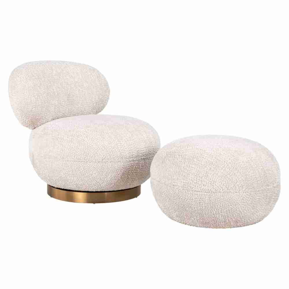 Pufas Jace lovely cream, Lima Design, Minkštieji baldai, Richmond interiors, pufas