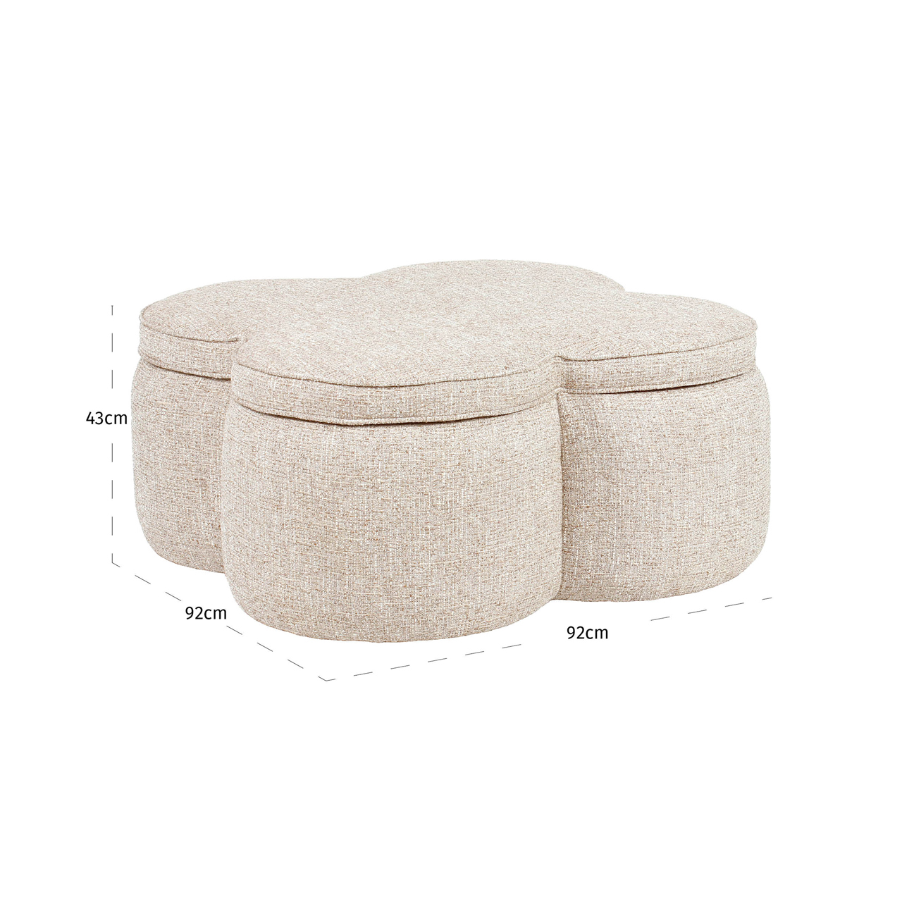 Pufas Corbeau sand tweed 3 Pufas Anderson (Kopija), Lima Design, Lima Design, Individualiai gaminamas baldas Limadesign,