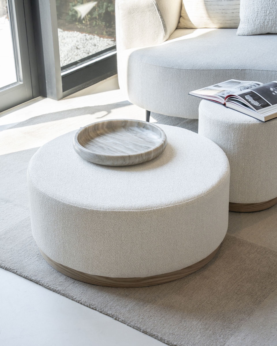 Pufas Avah large - beige 96301 3 Pufas Ciela brown labyrinth (Kopija), Lima Design, Minkštieji baldai, Richmond interiors, pufas