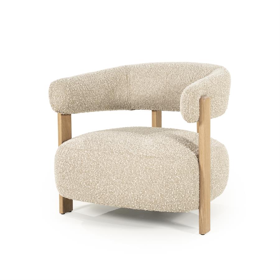 Fotelis Lola, taupe spalvos, 77x75x72 cm