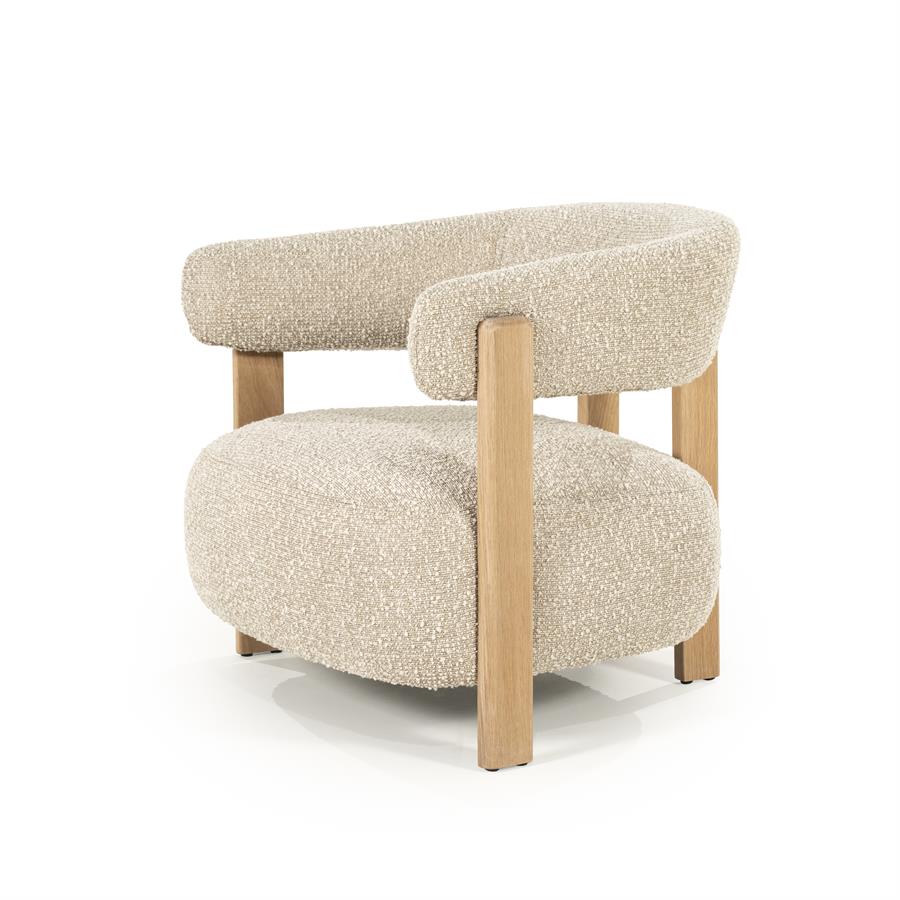 Fotelis Lola 96505 2 Fotelis Lola, taupe spalvos, 77x75x72 cm