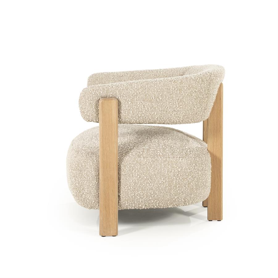 Fotelis Lola 96505 3 Fotelis Lola, taupe spalvos, 77x75x72 cm