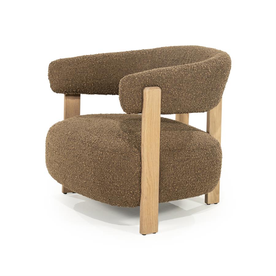Fotelis Lola 96506 2 Fotelis Lola, rudos spalvos, 77x75x72 cm