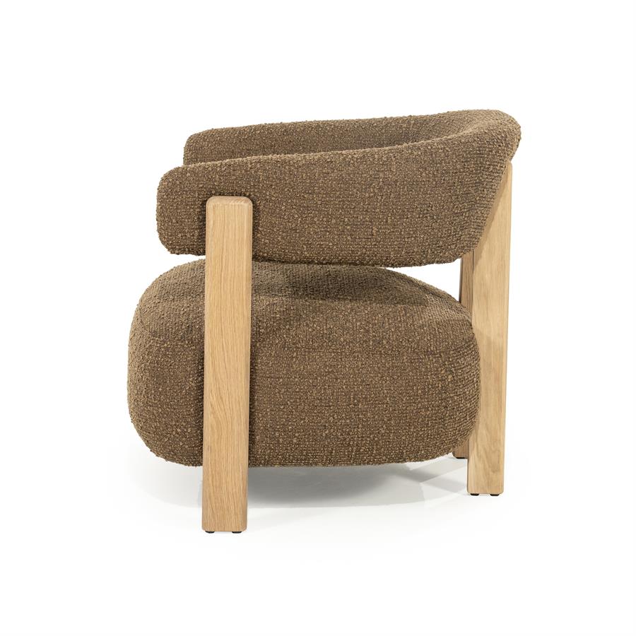 Fotelis Lola 96506 3 Fotelis Lola, rudos spalvos, 77x75x72 cm