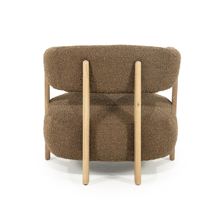 Fotelis Lola 96506 6 Fotelis Lola, rudos spalvos, 77x75x72 cm