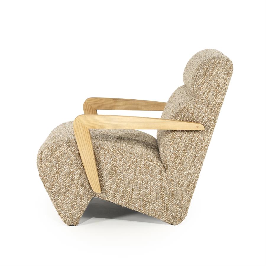Fotelis Olek 96499 3 Fotelis Olek, taupe spalvos, 88x69x76 cm