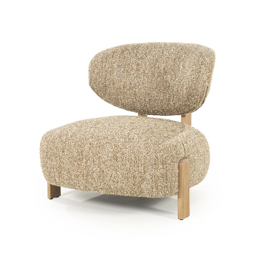 Fotelis Reza natural, taupe spalvos, 75x80x76,5 cm