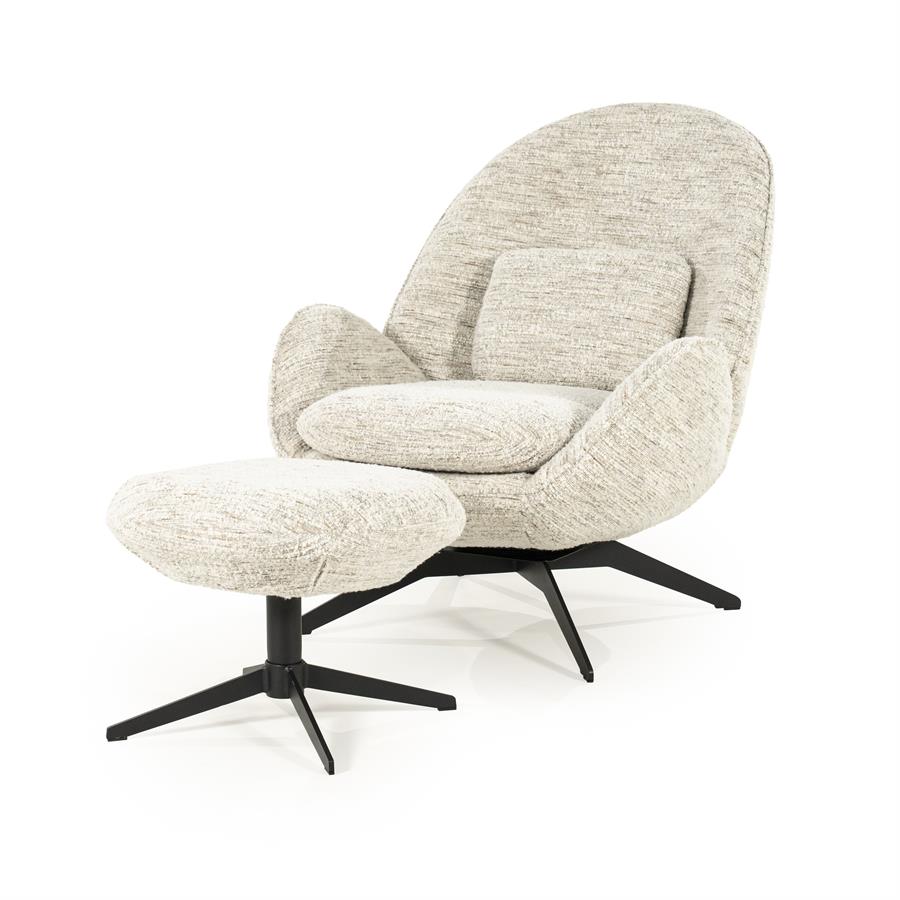 Fotelis Ryan, bėžinės spalvos, 76x87x86,2 cm