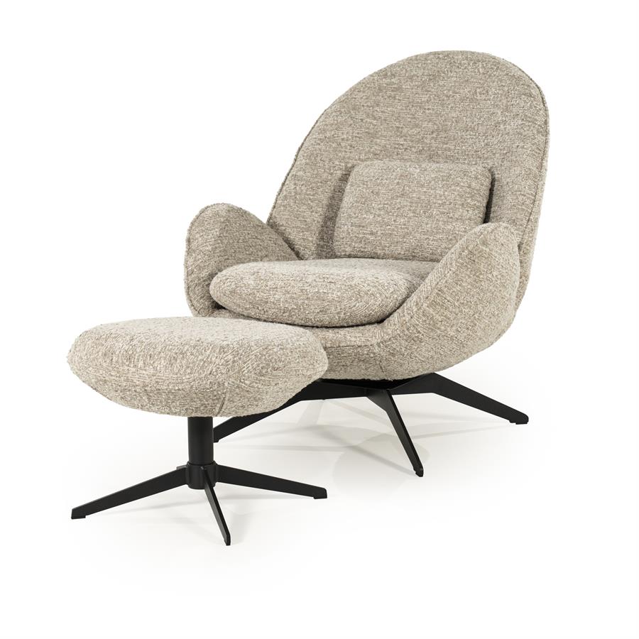 Fotelis Ryan, taupe spalvos, 76x87x86,2 cm