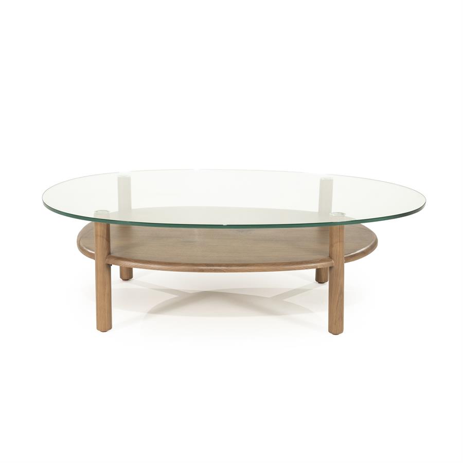 Kavos staliukas Cleo 96525, šviesiai ruda, 101,5 × 73 × 31,5 cm