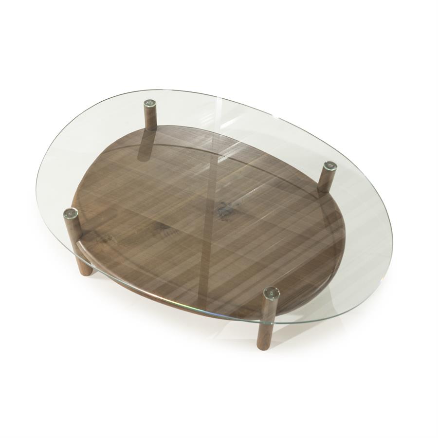 Kavos staliukas Cleo 96525 7 Kavos staliukas Cleo 96525, šviesiai ruda, 101,5 × 73 × 31,5 cm